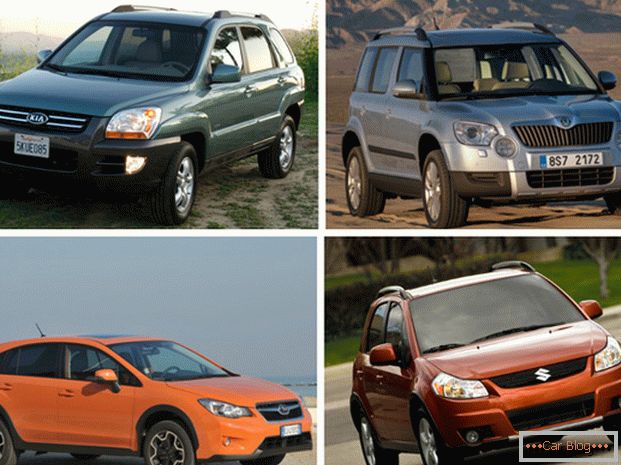 Сравнение Skoda Yeti, Kia Sportage, Subaru XV и Suzuki SX4