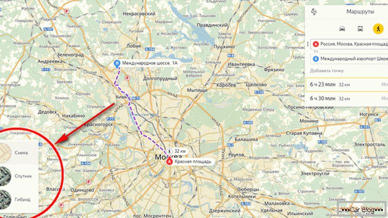 cum să construiți un traseu pe hărțile Yandex auto