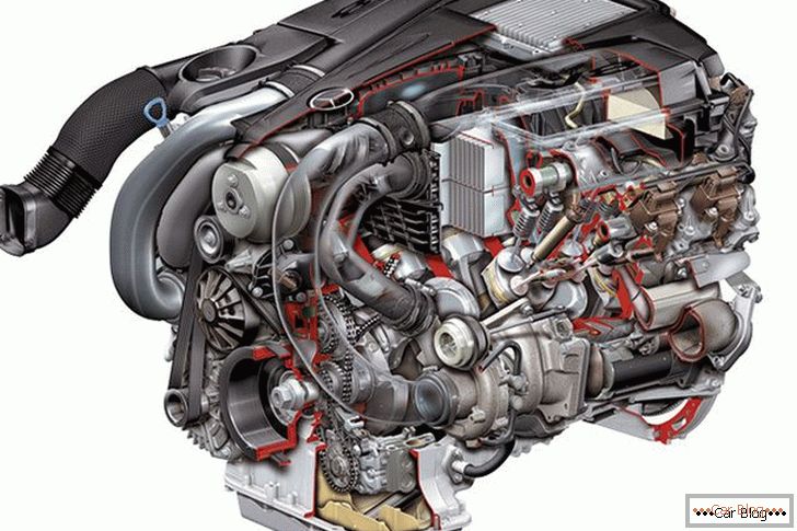 Motorul Mercedes SL V8