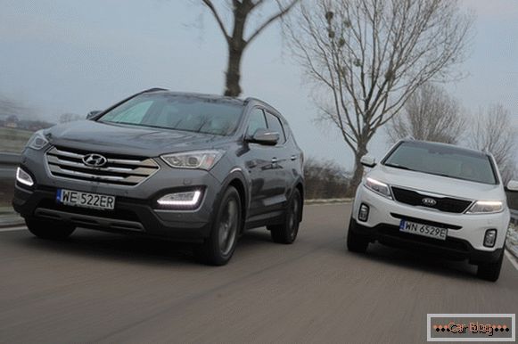 Hyundai Santa Fe și Kia Sorento sunt crossover-uri de clasă populară din Coreea