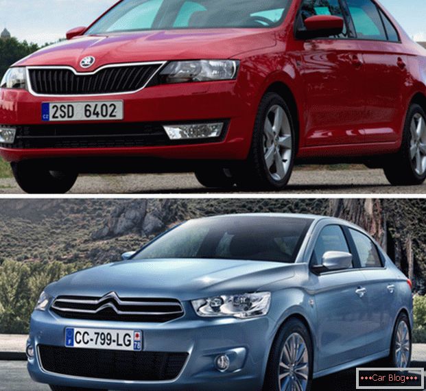 Comparație dintre automobilele Skoda Rapid și Citroen S-Elise
