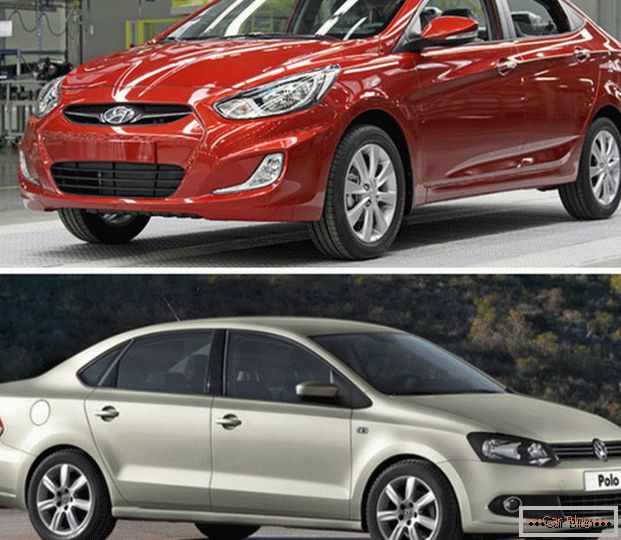 Comparație dintre automobilele Hyundai Solaris și Volkswagen Polo