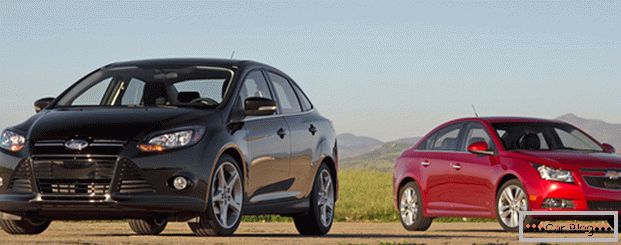 Ford Focus și Chevrolet Cruze - două sedanuri cu un caracter similar