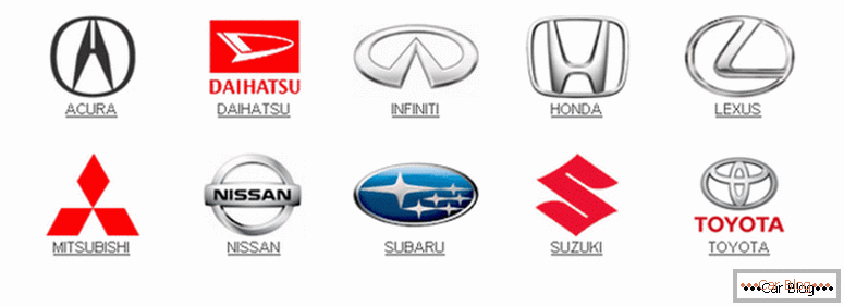 listă de mărci de mașini japoneze